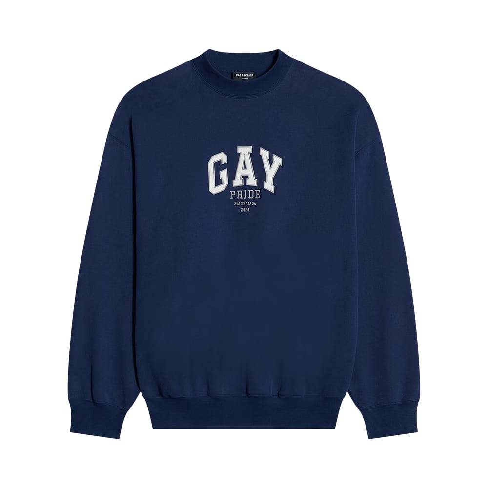 Balenciaga Pride 2021 Crewneck Navy/White/Grey