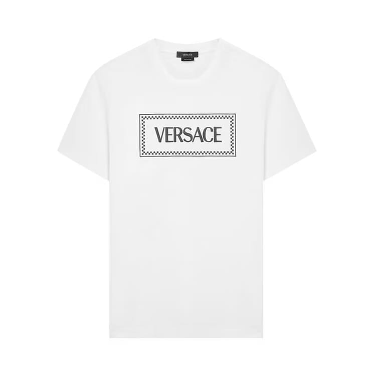 Versace Embroidered Logo Compact T-Shirt Optical White