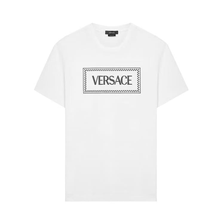 Versace Embroidered Logo Compact T-Shirt Optical White