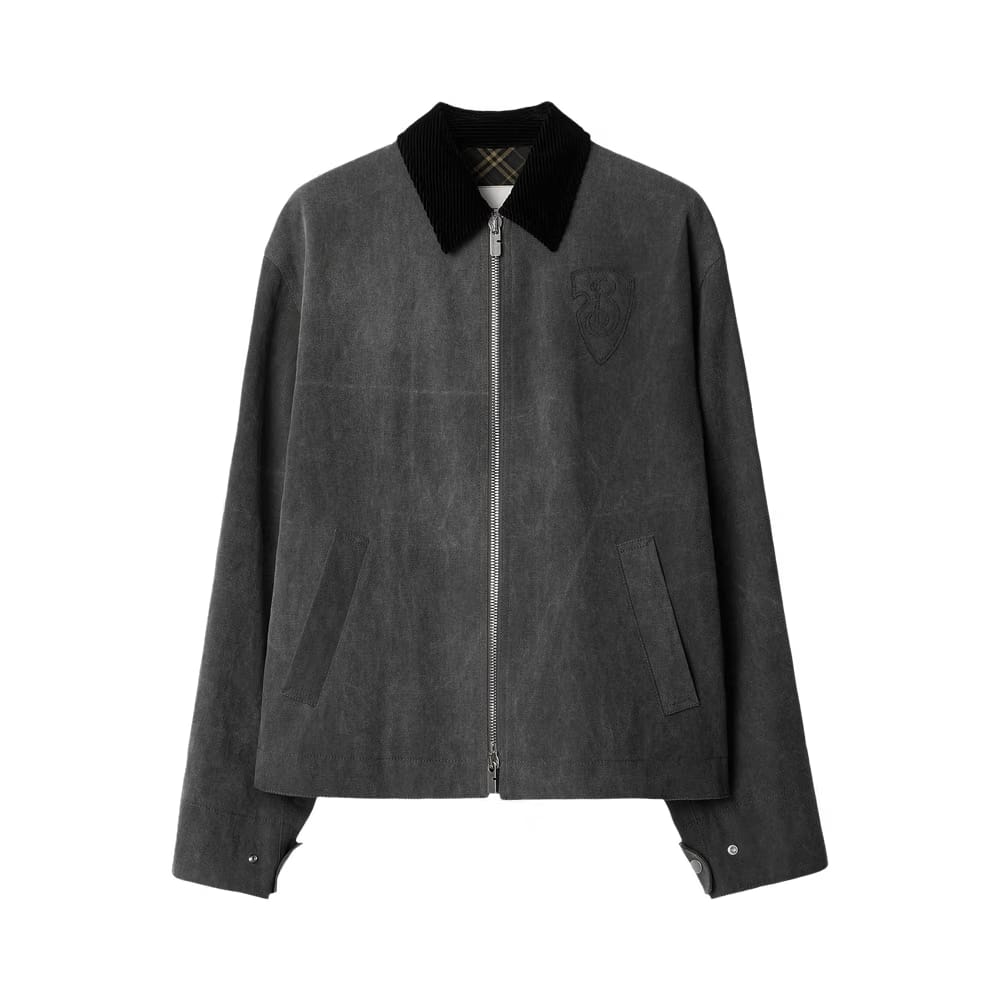 Burberry Zip Through Check Lined Jacket Black