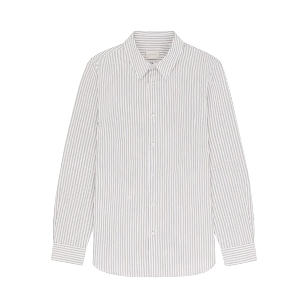 Aimé Leon Dore Striped Poplin Shirt White/Laurel Oak