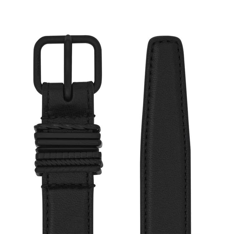 Saint Laurent Stacked Loop Belt Black