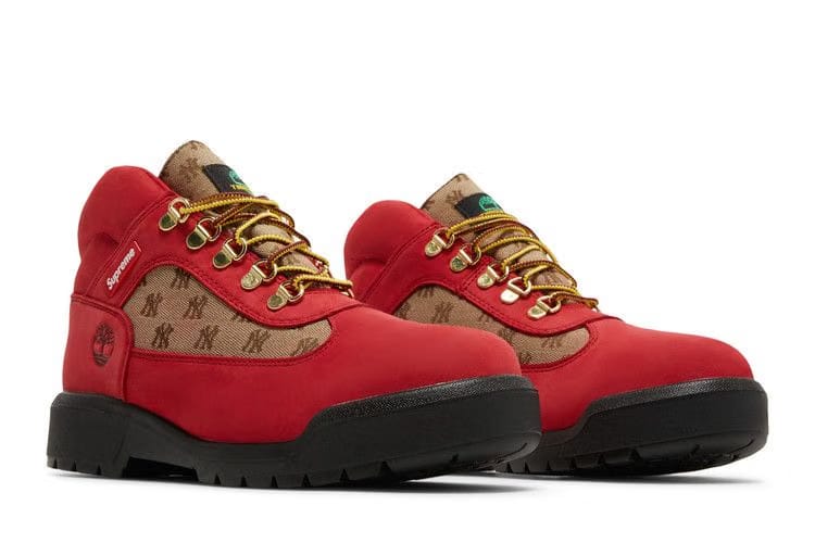 Supreme x New York Yankees x Timberland Field Boot Red