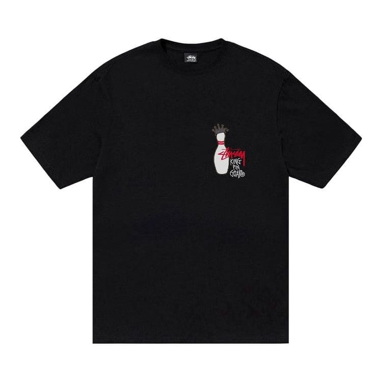 Stussy Pigment Dyed Kingpin T-Shirt Black