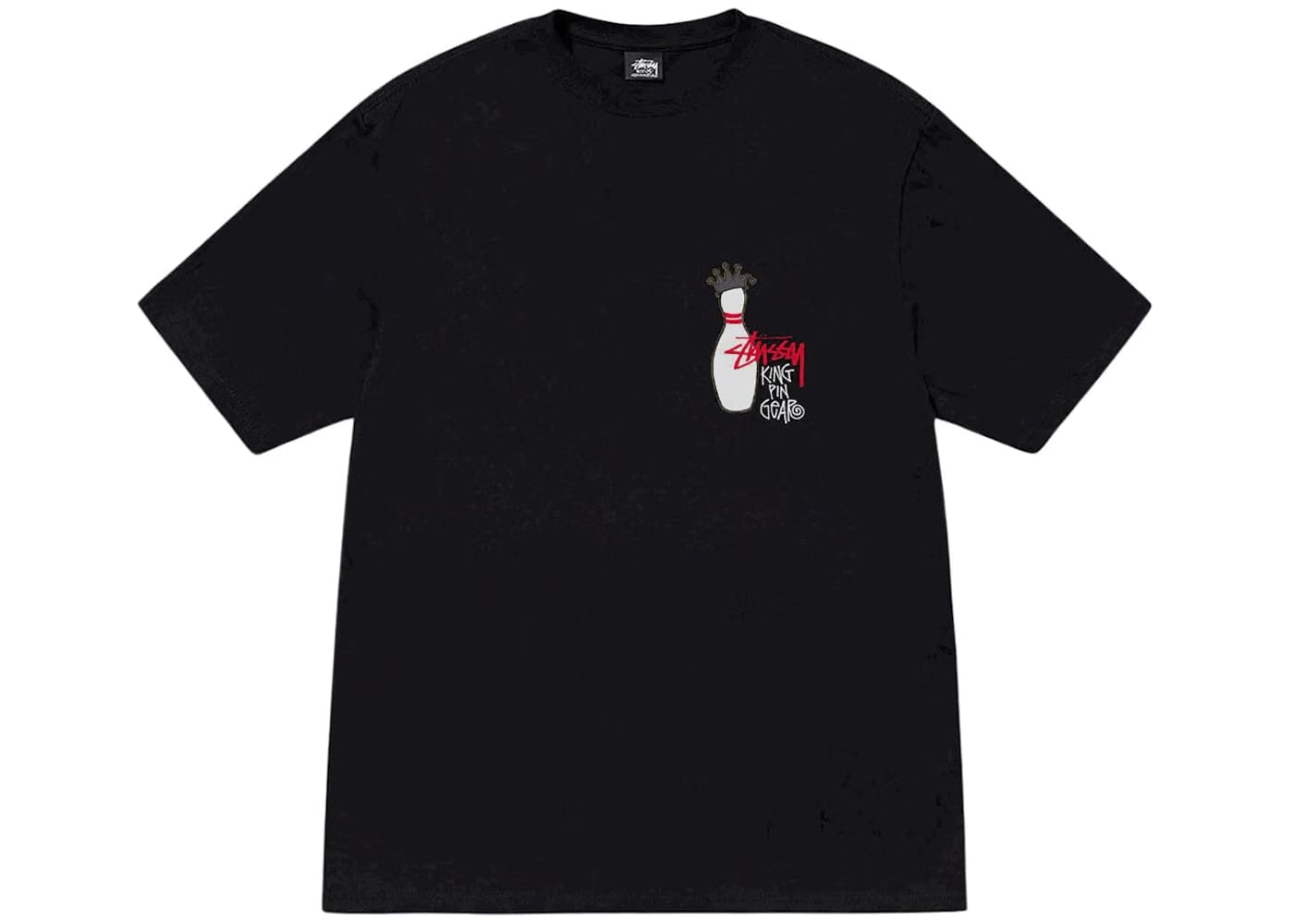 Stussy Pigment Dyed Kingpin T-Shirt Black
