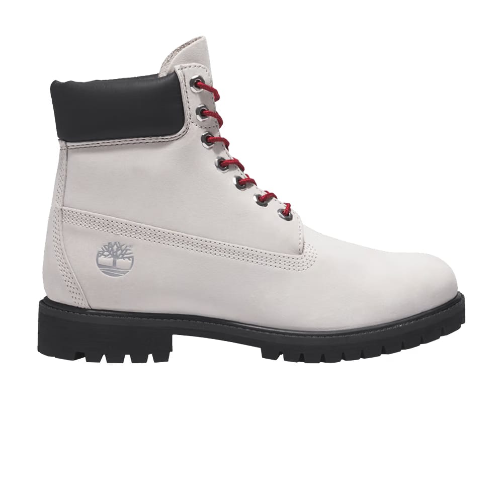 Timberland 6 Inch Premium Boot White Black Red