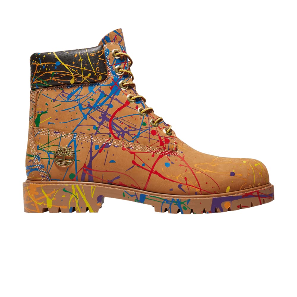 Timberland 6 Inch Premium Boot Wheat Paint Splash