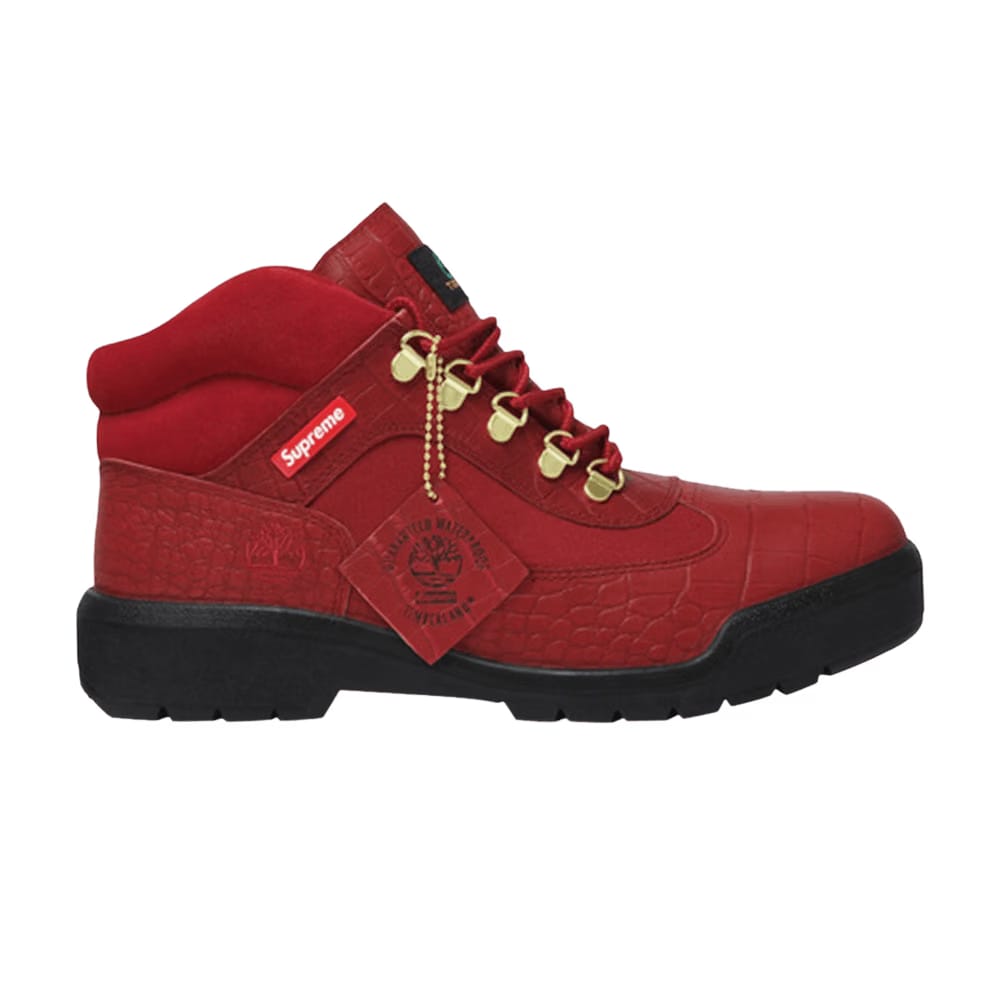 Supreme x Timberland Field Boot Croc Pack - Red