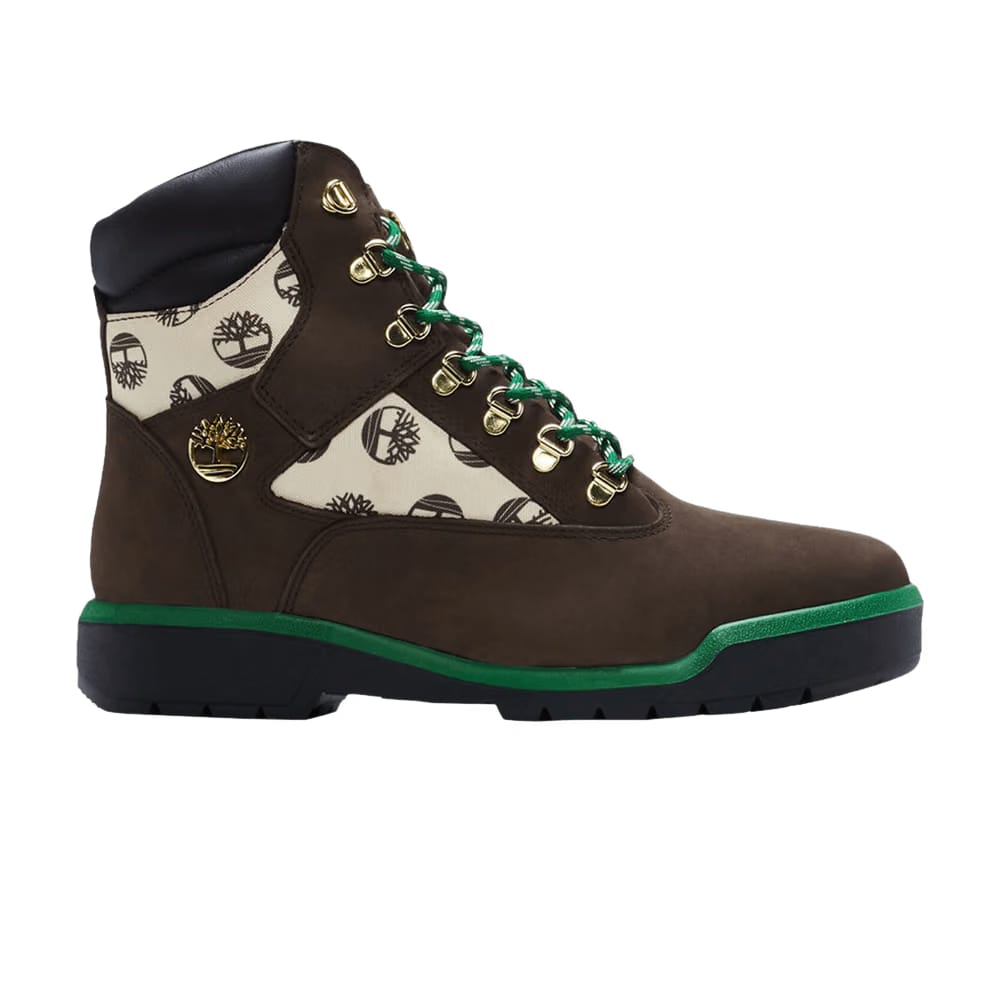 Timberland 6 Inch Field Boot Allover Logo - Dark Brown Snipes Exclusive
