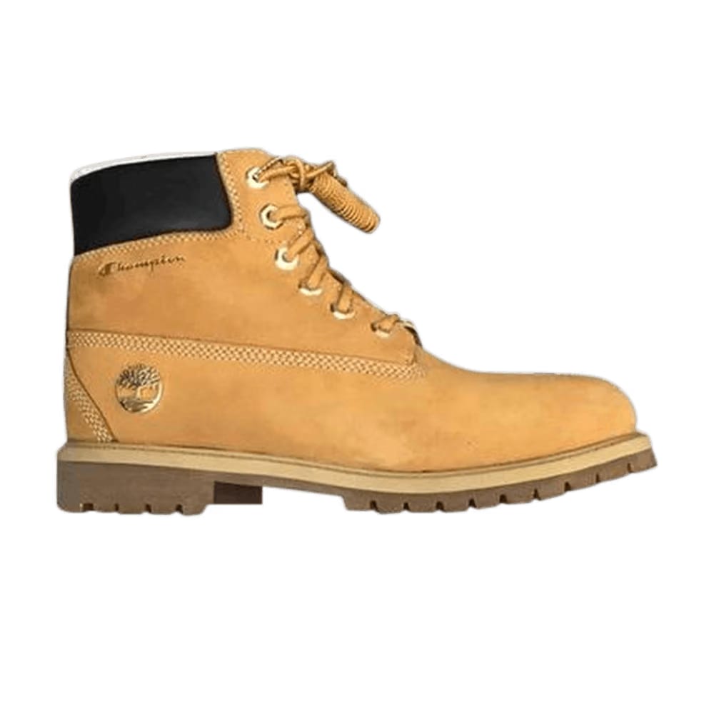 Timberland Champion x 6 Inch Premium Shearling Kids Wheat Nubuck