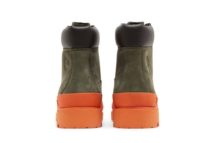 Timberland Bee Line x 6 Inch Premium Ruuber Toe Boot Dark Green Orange