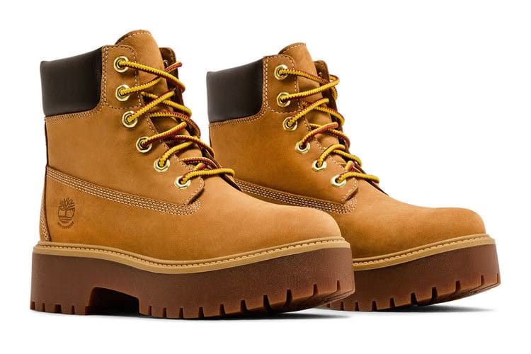Timberland Wmns Stone Street 6 Inch Premium Platform Boot 'Wheat Nubuck'