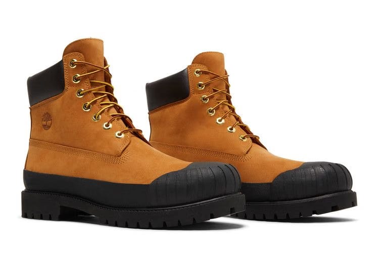 Timberland 6 Inch Premium Rubber Toe Boot Wheat Black