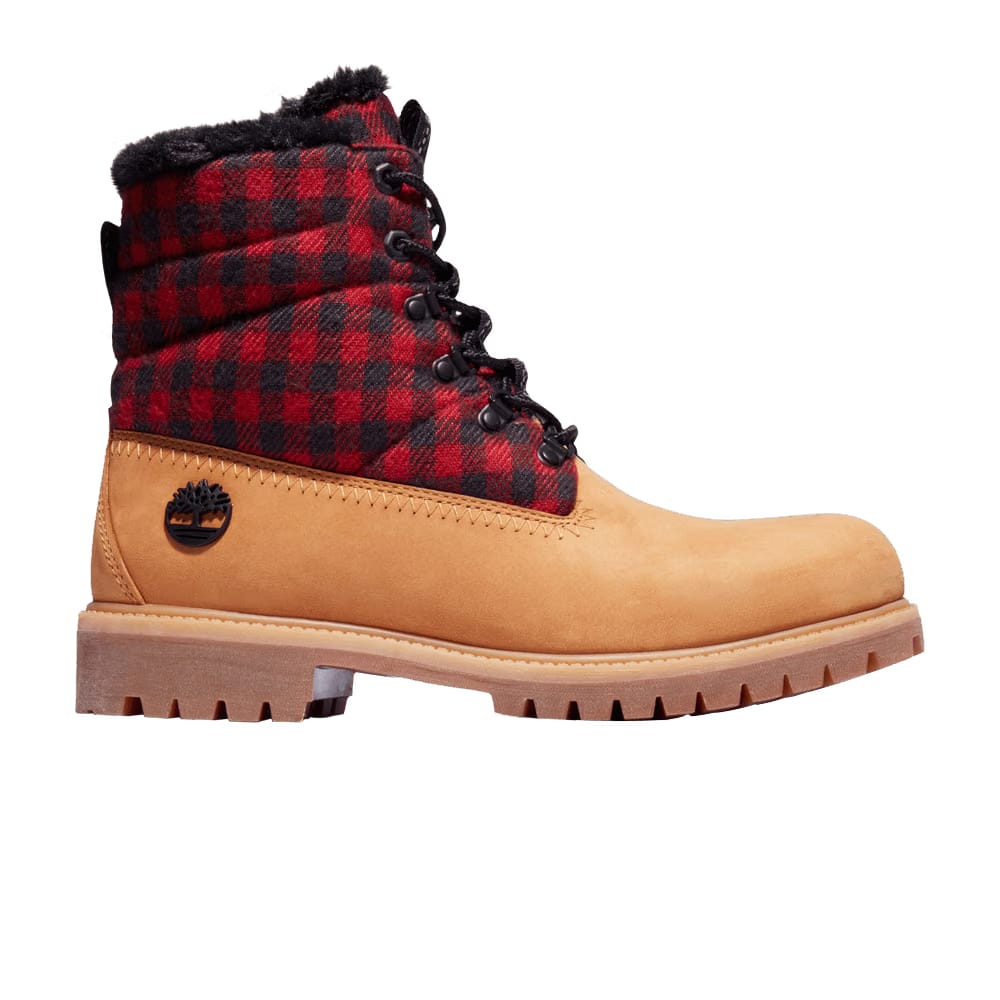 Timberland 6 Inch Heritage Puffer Waterproof Boot Wheat Plaid