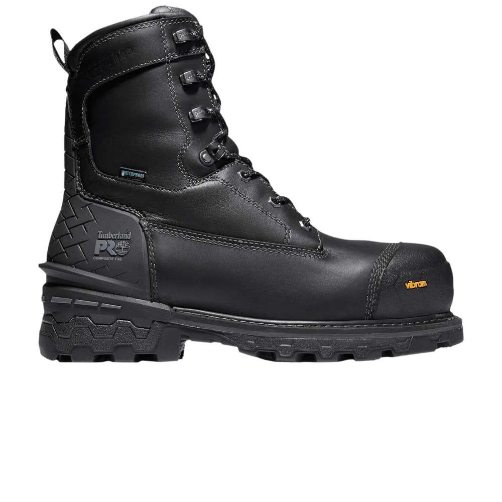 Timberland Boondock 8 Inch Composite Toe Waterproof Work Boot Wide Black