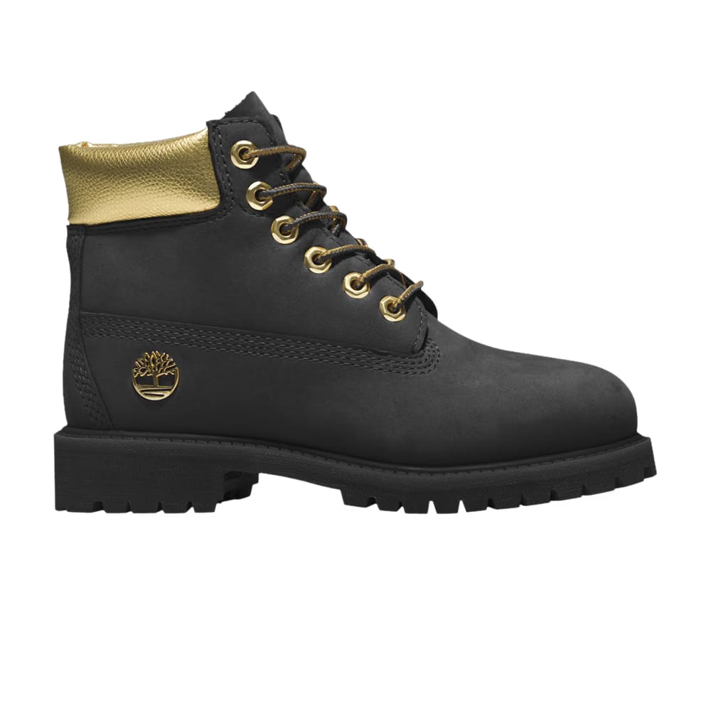Timberland 6 Inch Premium Boot Junior Black Gold