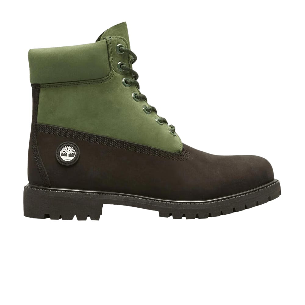 Timberland 6 Inch Lace Up Waterproof Boot Dark Green Black