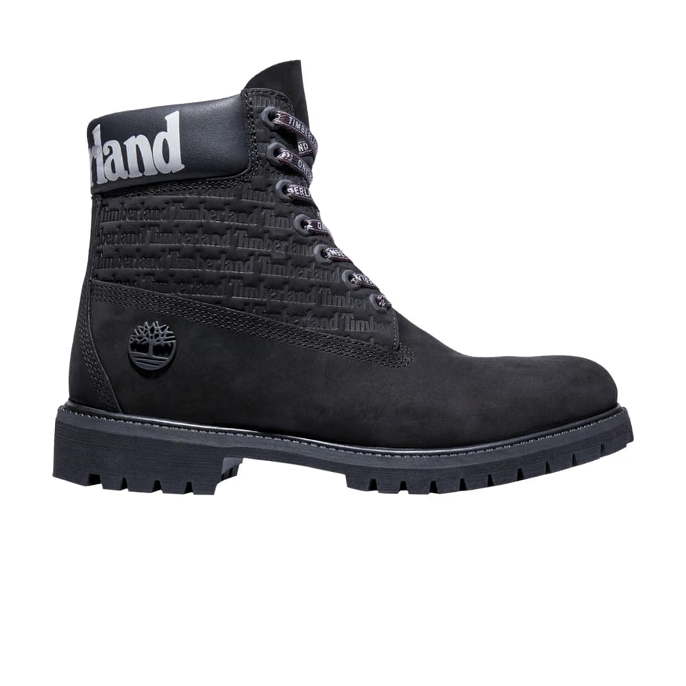 Timberland 6 Inch Premium Boot All Over Logo - Black