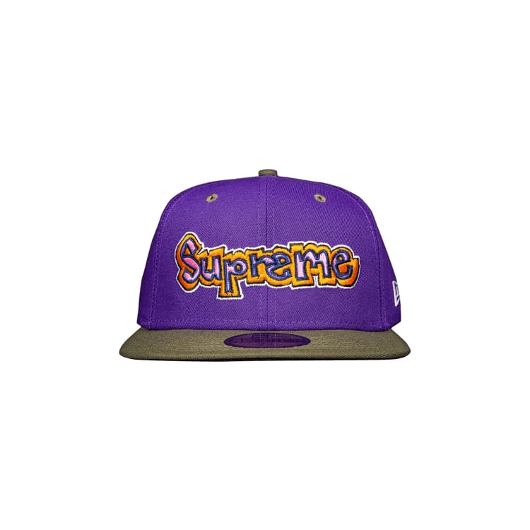 Supreme x New Era Gonz Logo Hat Purple