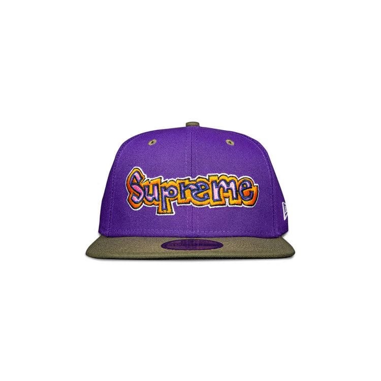 Supreme x New Era Gonz Logo Hat Purple