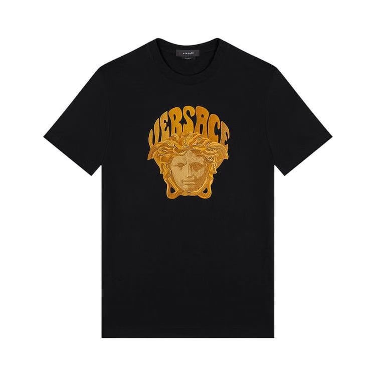 Versace Medusa Front Print T-Shirt Black