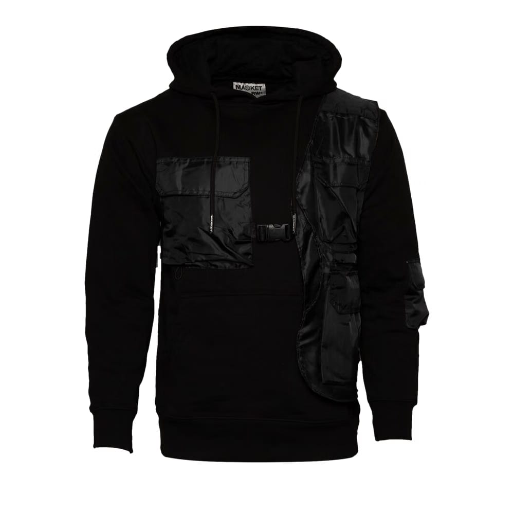 Market Multi Pocket Hoodie Black