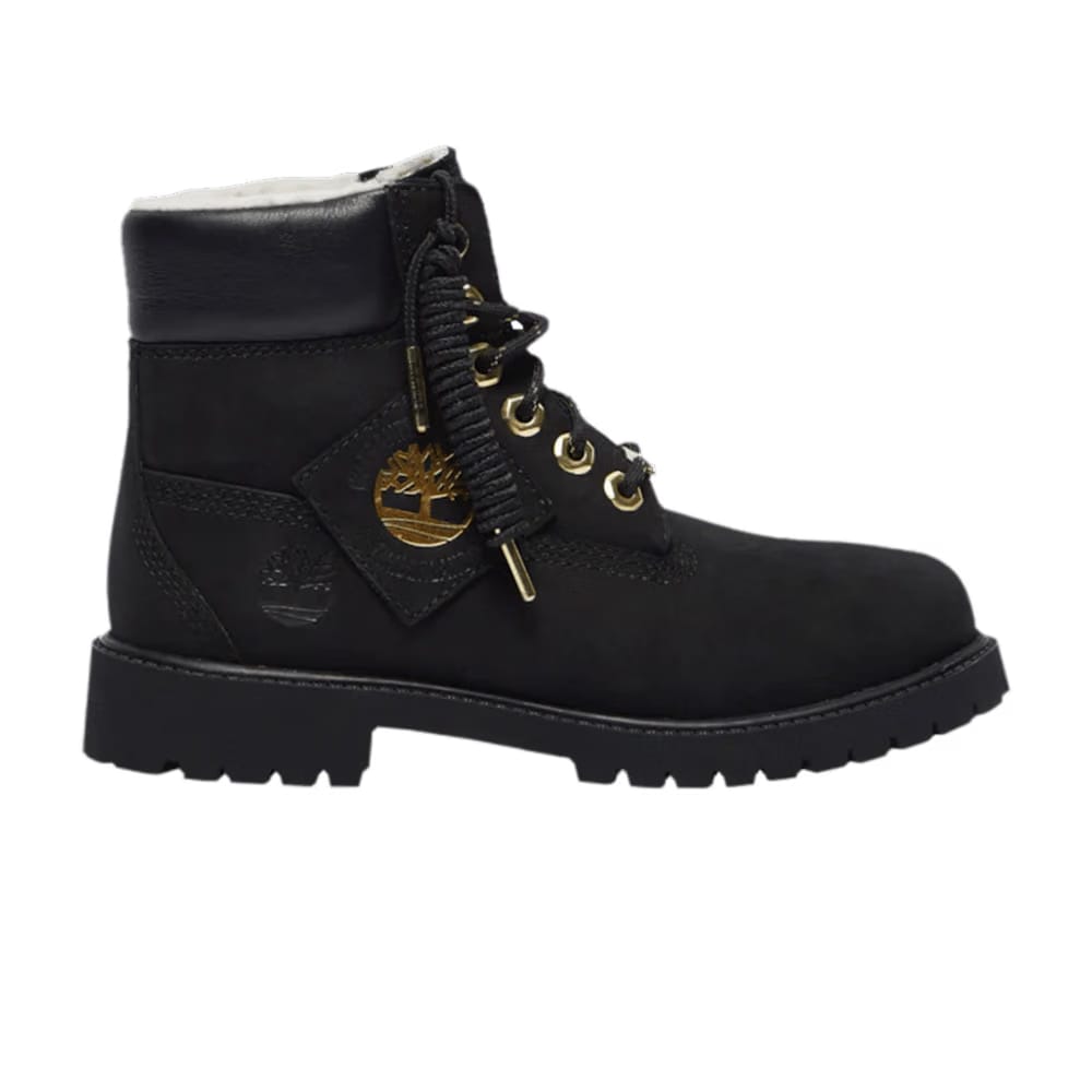 Timberland 6 Inch Premium Shearling Boot Junior Patch Pack - Black