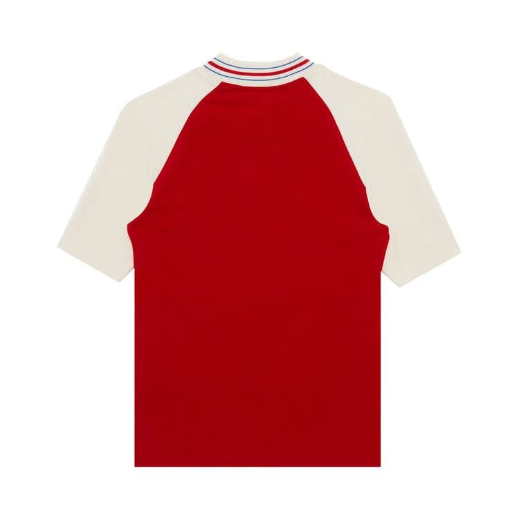 Balmain Raglan Retro PB T-Shirt Rouge Vif/Crème/Bleu Moyen