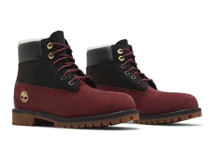 Timberland 6 Inch Premium Shearling Boot Junior Syrah Black