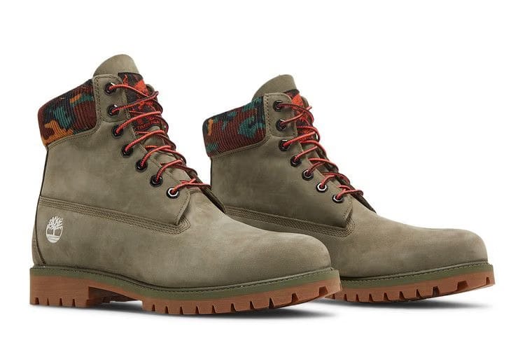 Timberland 6 Inch Heritage Warm Lined Boot Dark Green Camo