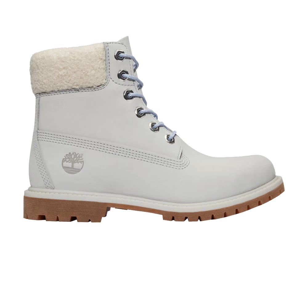 Timberland Wmns 6 Inch Premium Boot 'Light Grey Blue Fur Collar'