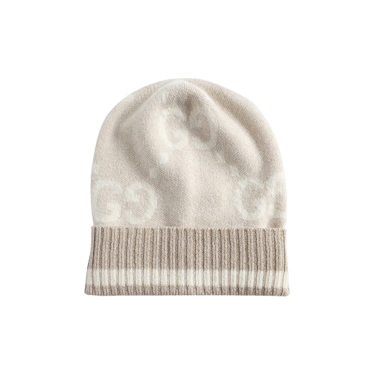 Gucci Jacquard Beanie Beige