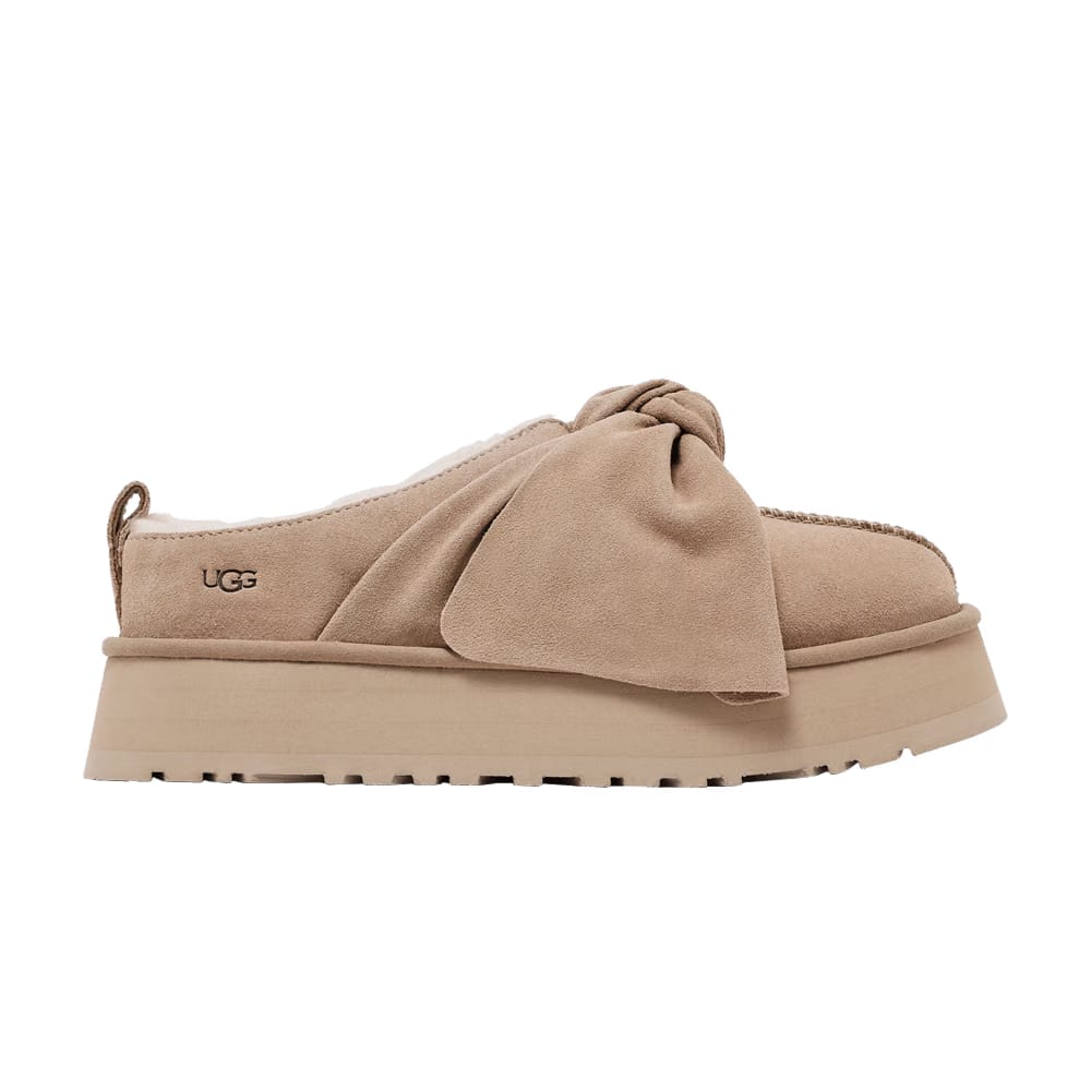UGG Wmns Platform Slip-On Bow Slipper 'Sand'