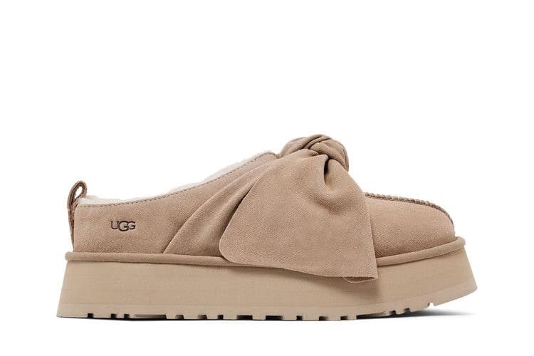 UGG Wmns Platform Slip-On Bow Slipper 'Sand'