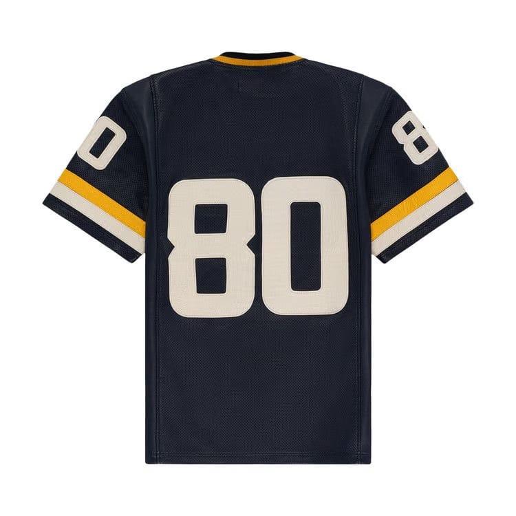 Aimé Leon Dore Leather Team Football Jersey Navy Blazer