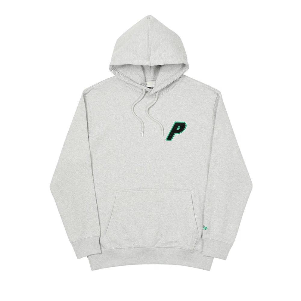 Palace x New Era LA Hoodie Grey Marl