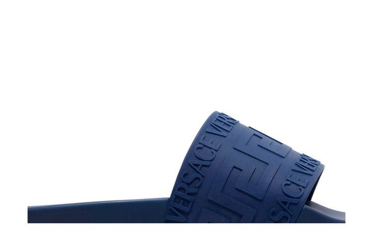 Versace Pool Slide LA Greca - Navy Blue