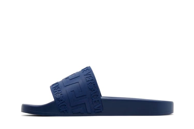 Versace Pool Slide LA Greca - Navy Blue