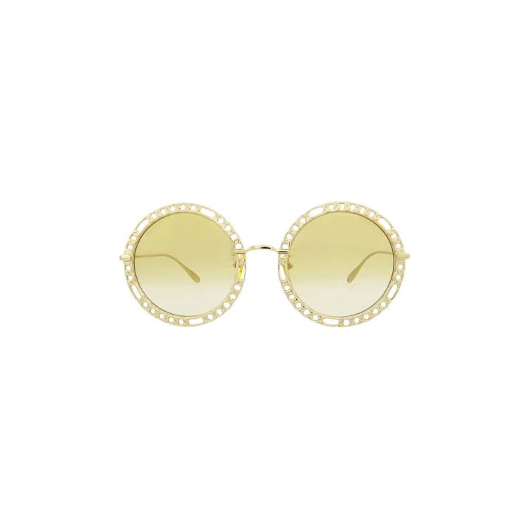 Gucci Round Frame Sunglasses Gold/Yellow