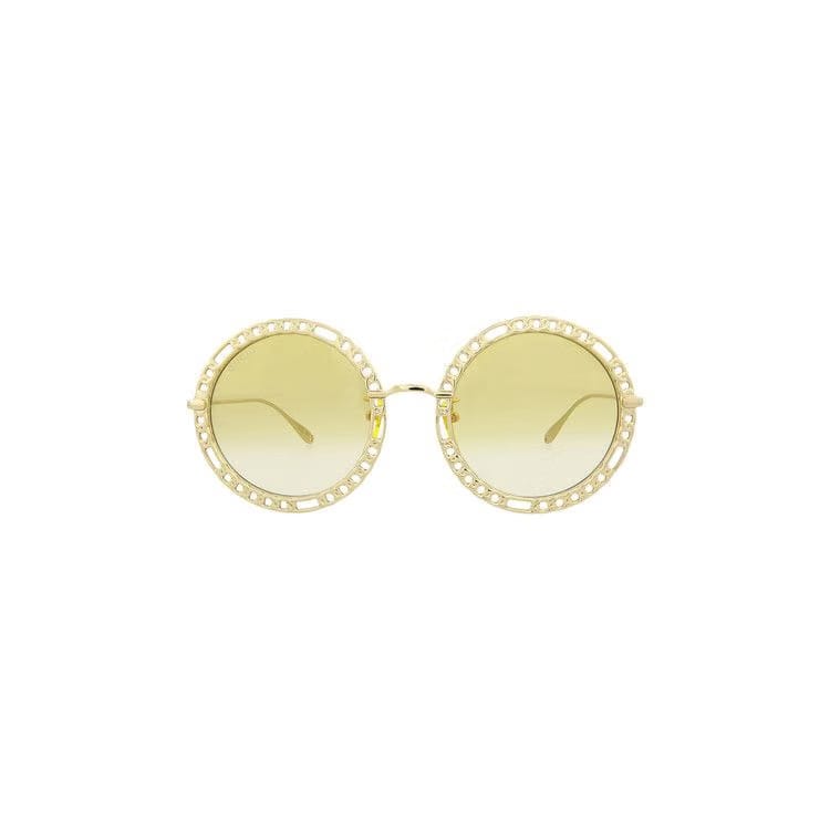 Gucci Round Frame Sunglasses Gold/Yellow