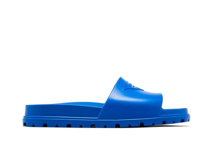 Prada Rubber Slide Sapphire Blue