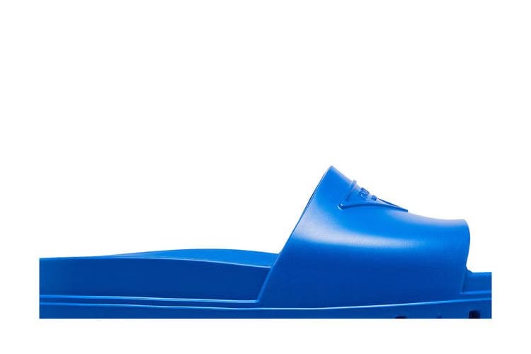 Prada Rubber Slide Sapphire Blue