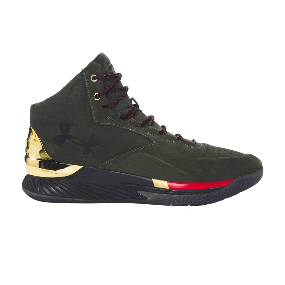 Under Armour Curry 1 Lux Mid Suede Downtown Green