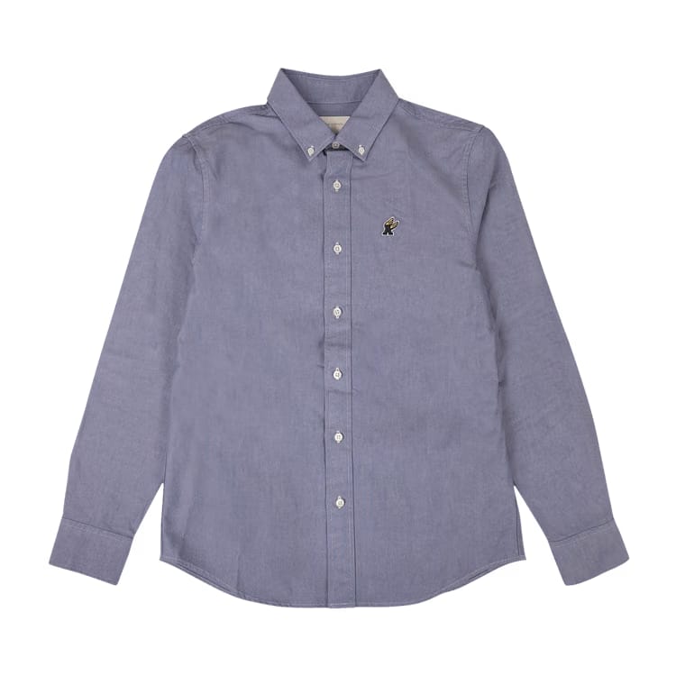 Aimé Leon Dore A-Wing Patch Oxford Button-Down Shirt Slate Blue