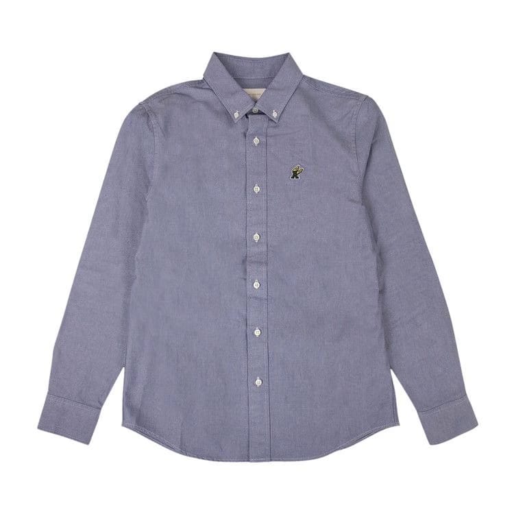 Aimé Leon Dore A-Wing Patch Oxford Button-Down Shirt Slate Blue