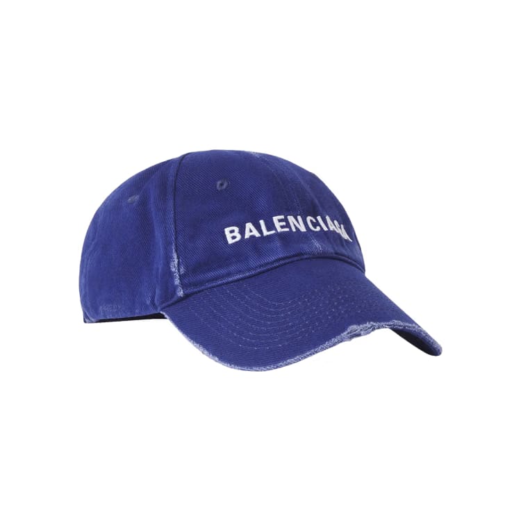 Balenciaga Classic Logo Cap Marine Blue/White