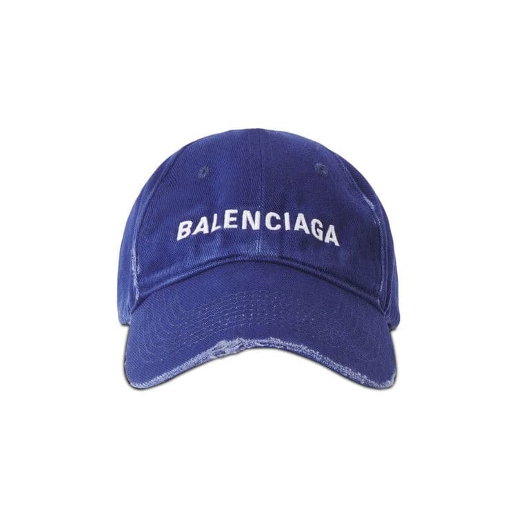 Balenciaga Classic Logo Cap Marine Blue/White