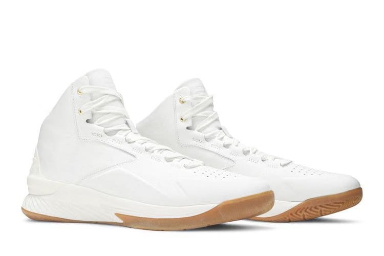 Under Armour Curry 1 Lux Mid Leather White Gum