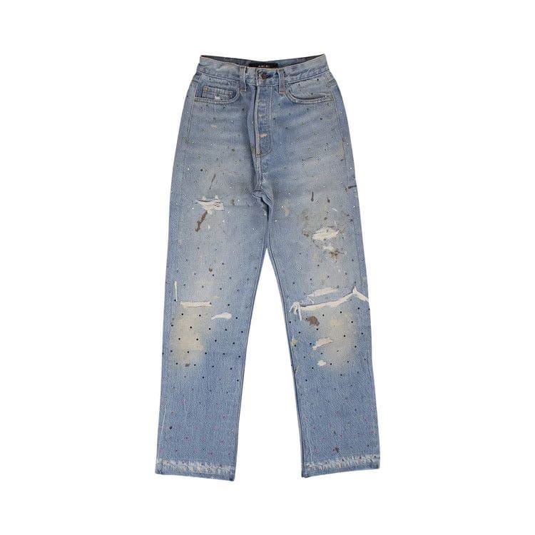 Amiri Gradient Crystal Recon Denim Jeans Blue