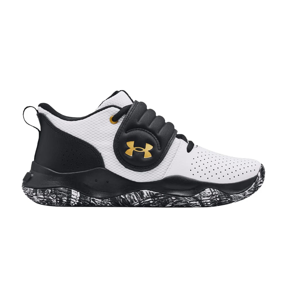 Under Armour Zone BB GS White Black Gold